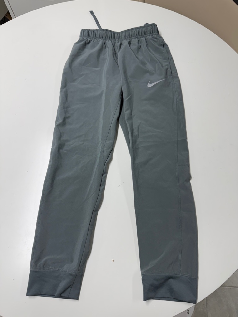 Nike Boys Gray Athletic Track Pants with Swoosh